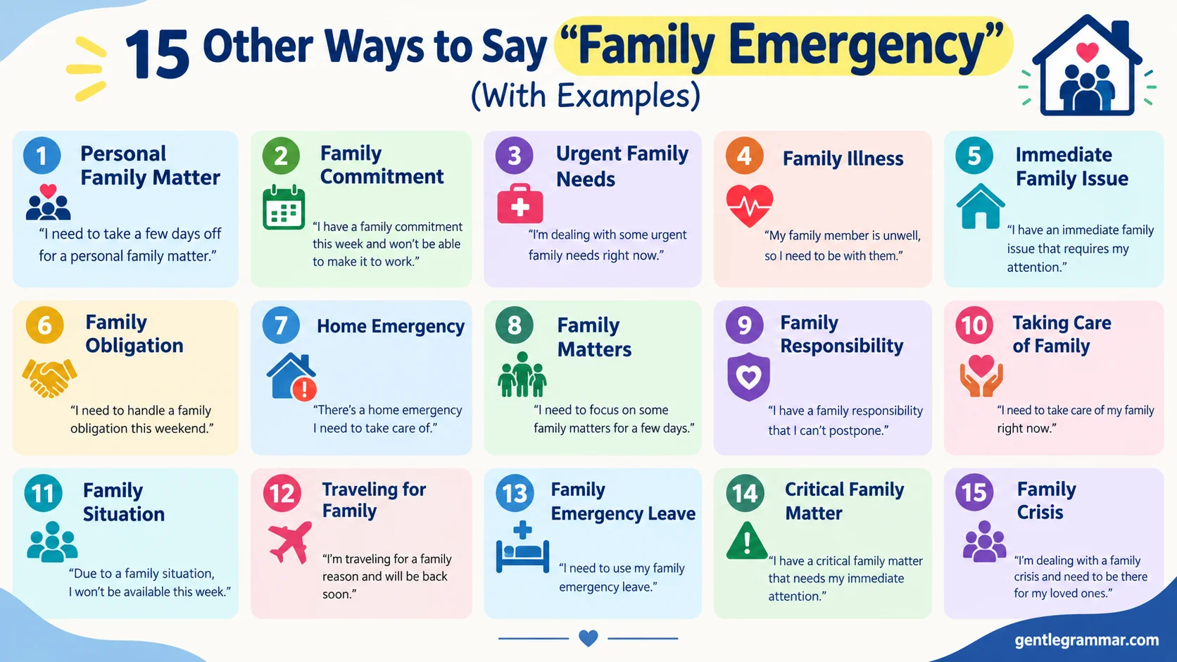 Other Ways to Say “Family Emergency”