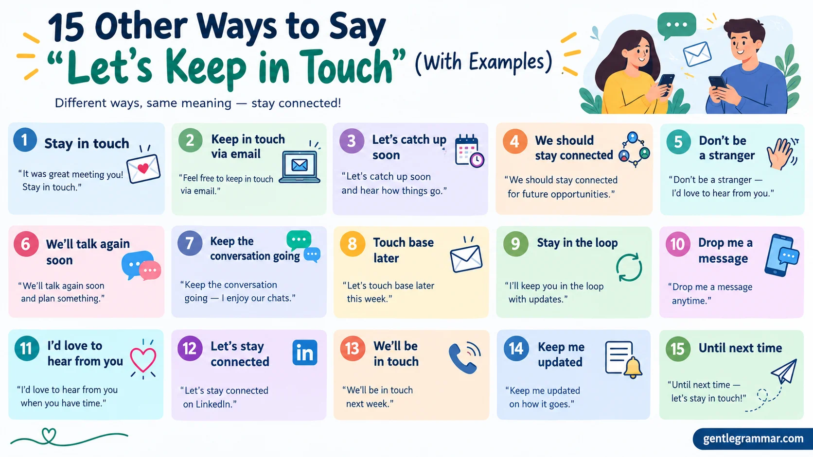 Other Ways to Say “Let’s Keep in Touch”