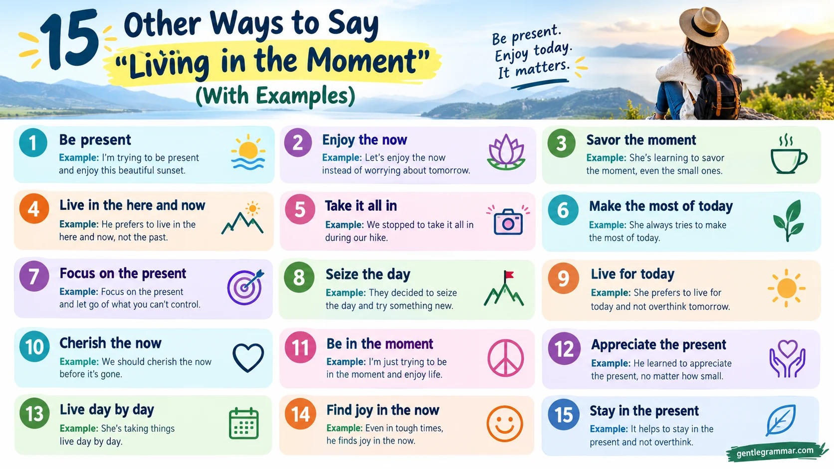 Other Ways to Say “Living in the Moment”
