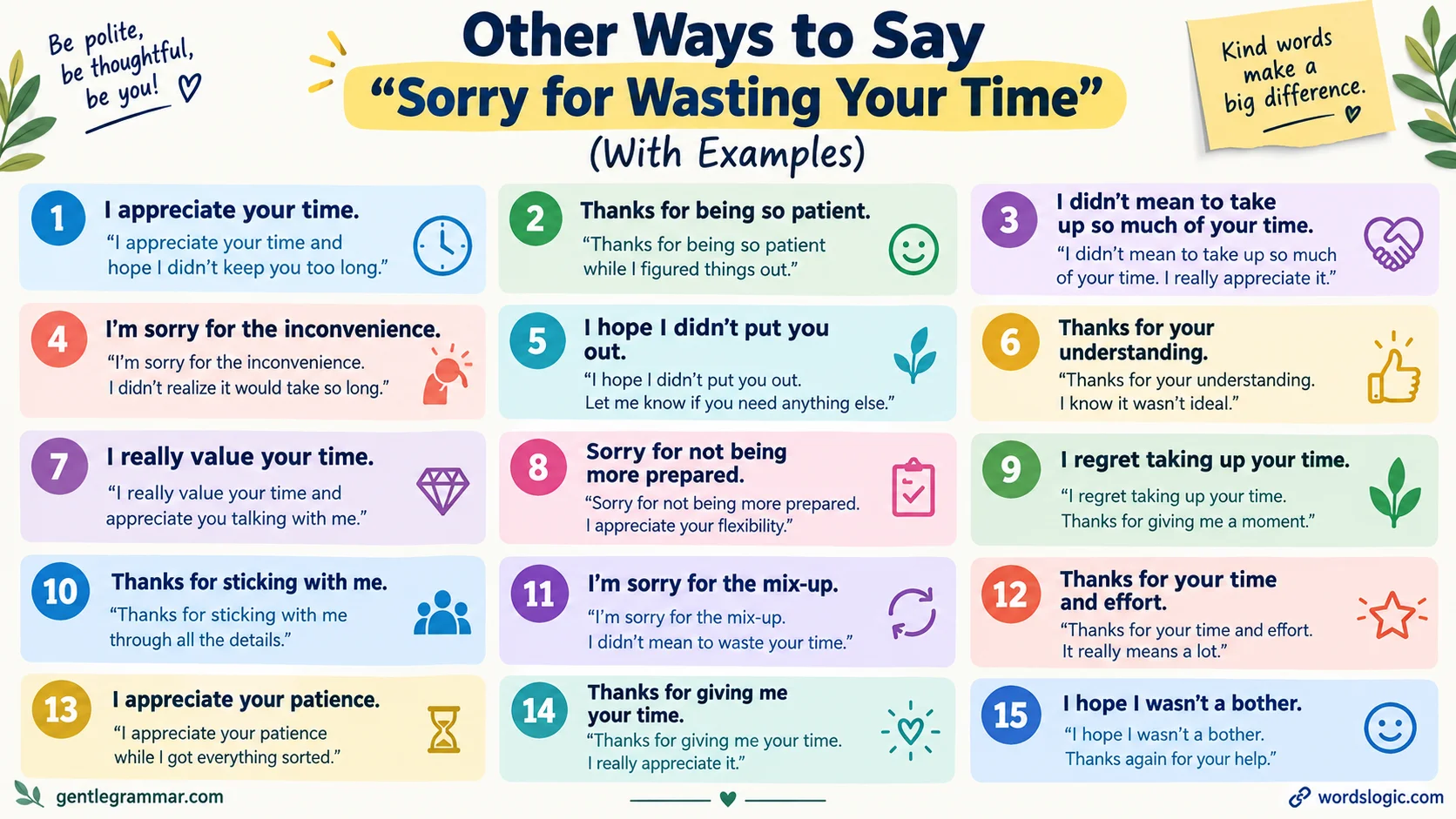 Sorry for Wasting Your Time
